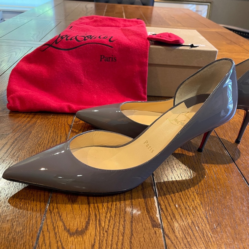 Christian Louboutin Izira 70 / Patent / Storm